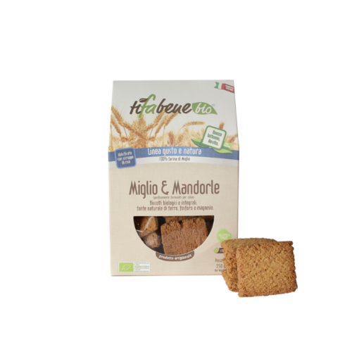 8018072003937-BISCOTTI MIGLIO E MANDORLE 250gr ti fa bene