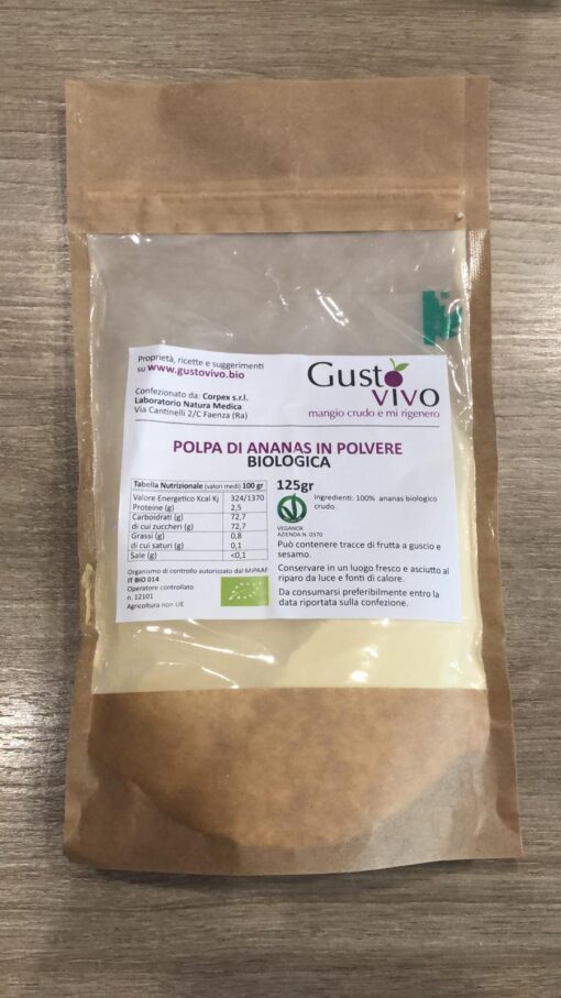 8054953661759-POLPA ANANAS POLVERE 125G GUSTO VIVO